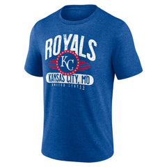 Kansas City Royals Badge of Honor Tri-Blend T-Shirt - Royal - MLB Lifestyle