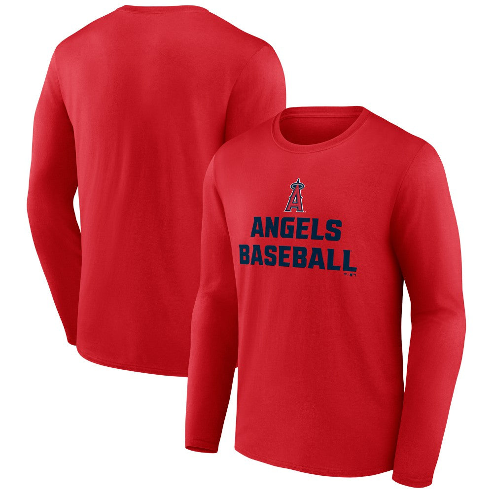 Los Angeles Angels Let's Go Long Sleeve T-Shirt - Red - MLB Online