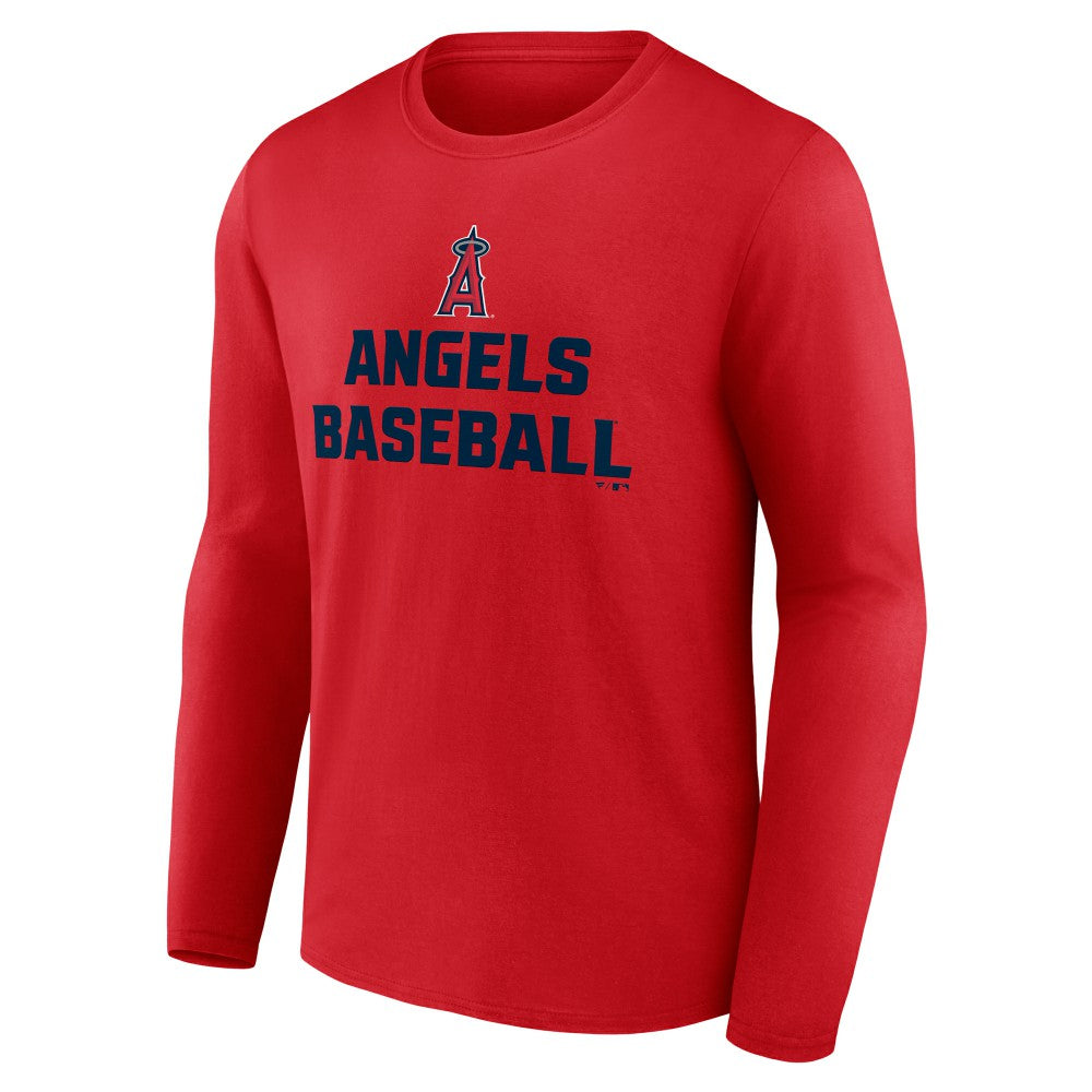 Los Angeles Angels Let's Go Long Sleeve T-Shirt - Red - MLB Online