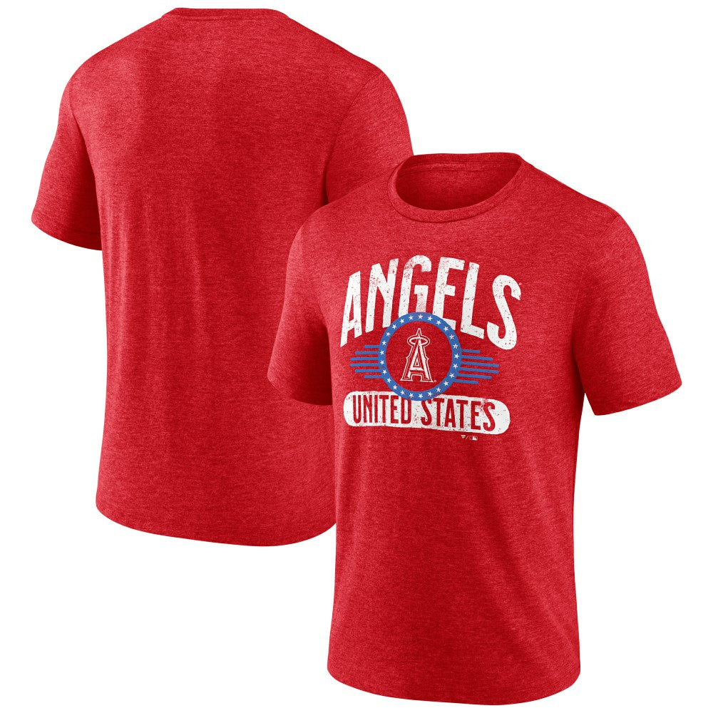 Los Angeles Angels Badge of Honor Tri-Blend T-Shirt - Red - MLB Online