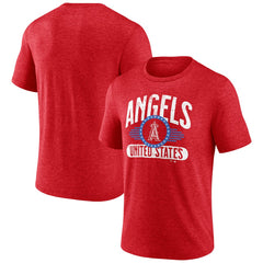 Los Angeles Angels Badge of Honor Tri-Blend T-Shirt - Red - MLB Online