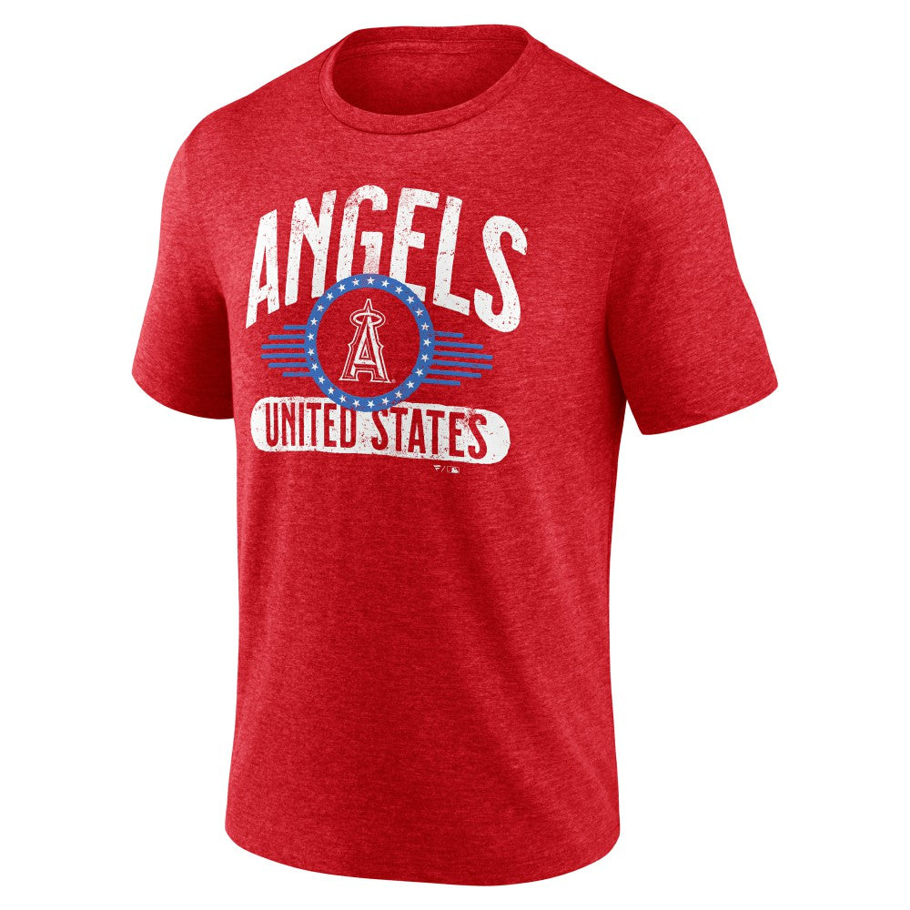 Los Angeles Angels Badge of Honor Tri-Blend T-Shirt - Red - MLB Online