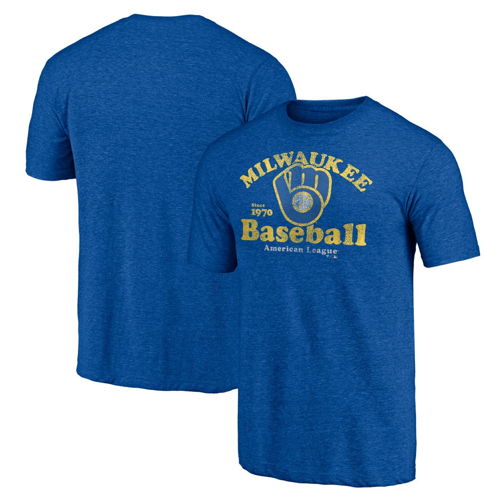 Milwaukee Brewers Our Game Tri-Blend T-Shirt - Royal - MLB Sale