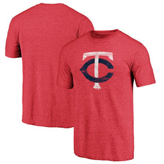 Minnesota Twins Weathered Official Logo Tri-Blend T-Shirt - Red - MLB Online