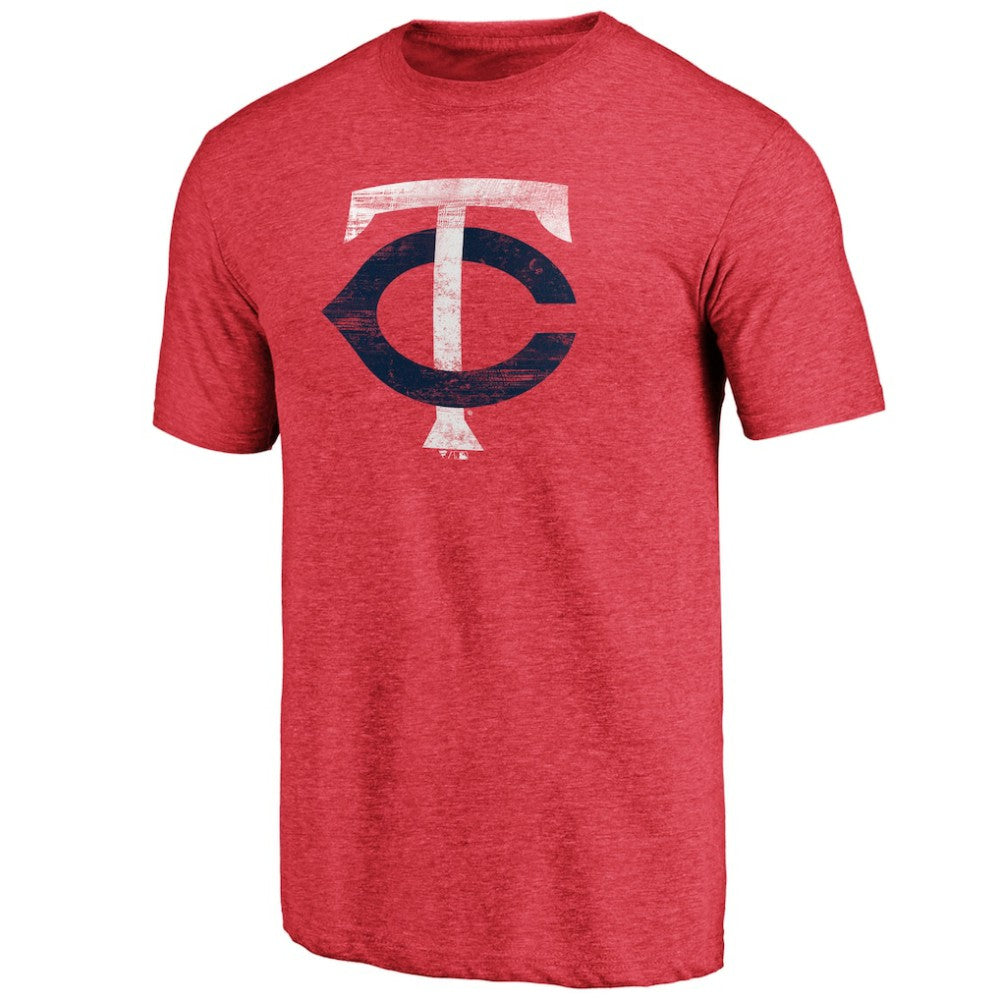 Minnesota Twins Weathered Official Logo Tri-Blend T-Shirt - Red - MLB Online