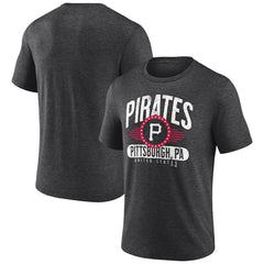 Pittsburgh Pirates Badge of Honor Tri-Blend T-Shirt - Charcoal - MLB on Sale