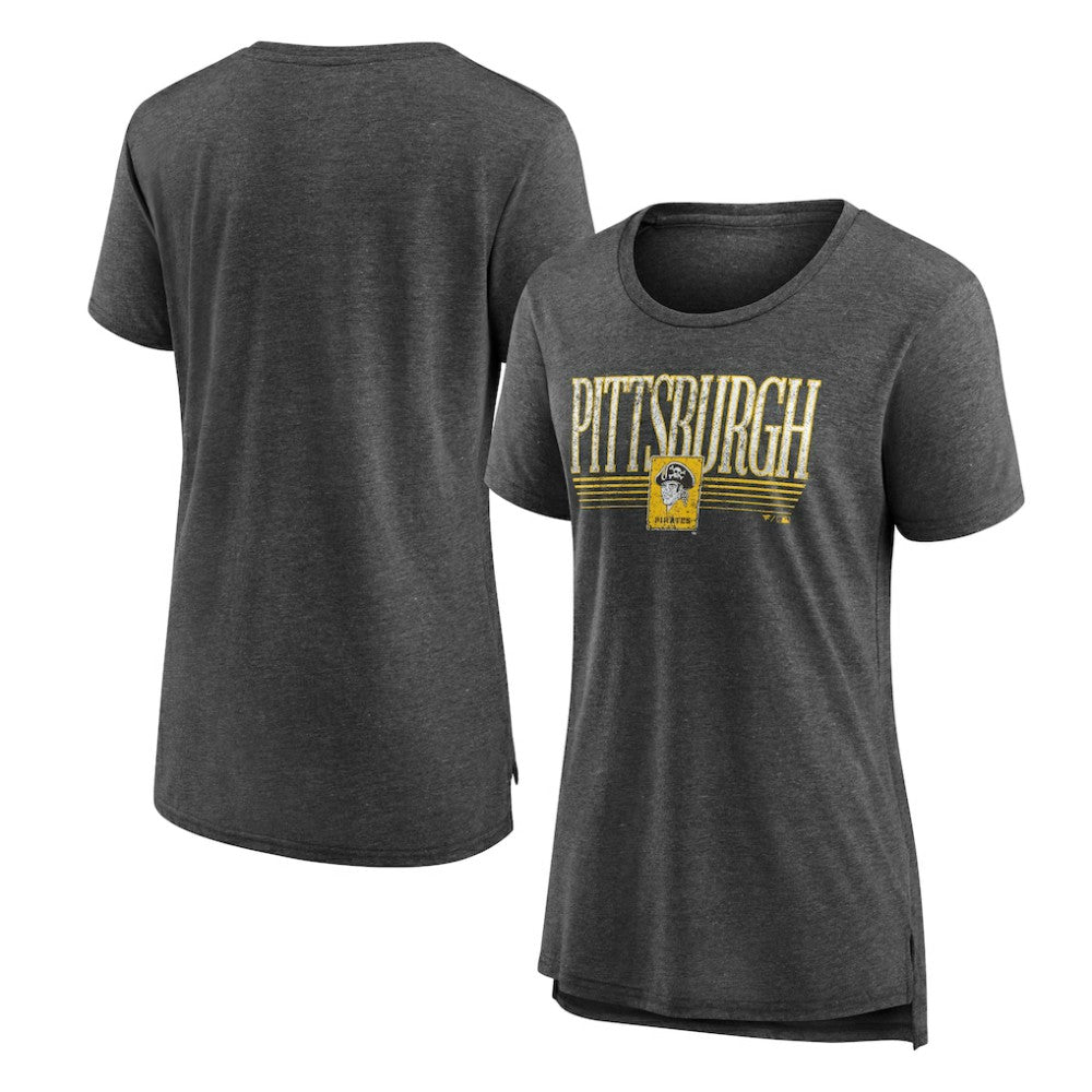 Pittsburgh Pirates Women's Toppler Tri-Blend T-Shirt - Gray - MLB Lifestyle
