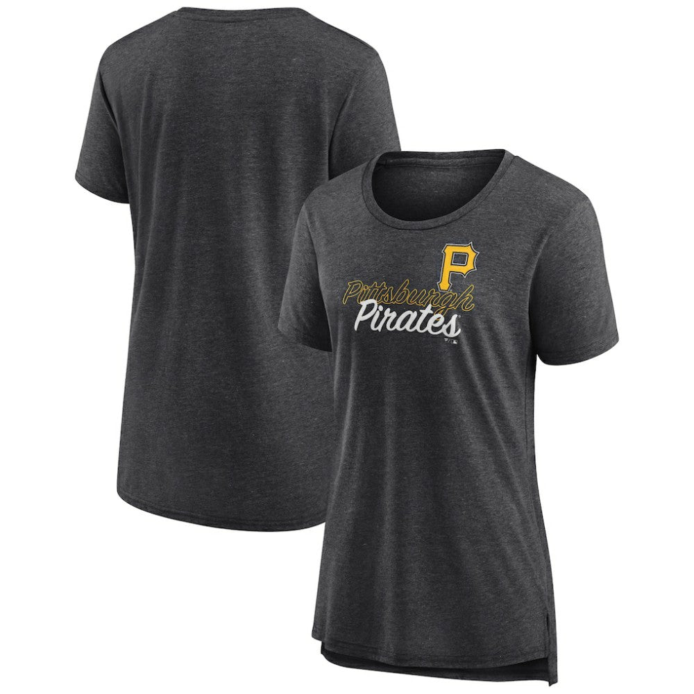 Pittsburgh Pirates Women's Practice Time Tri-Blend T-Shirt - Gray - MLB Discount