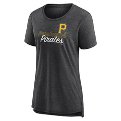 Pittsburgh Pirates Women's Practice Time Tri-Blend T-Shirt - Gray - MLB Discount