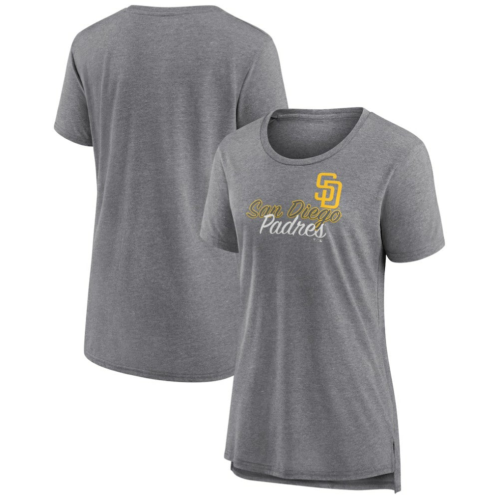 San Diego Padres Women's Practice Time Tri-Blend T-Shirt - Gray - MLB on Sale