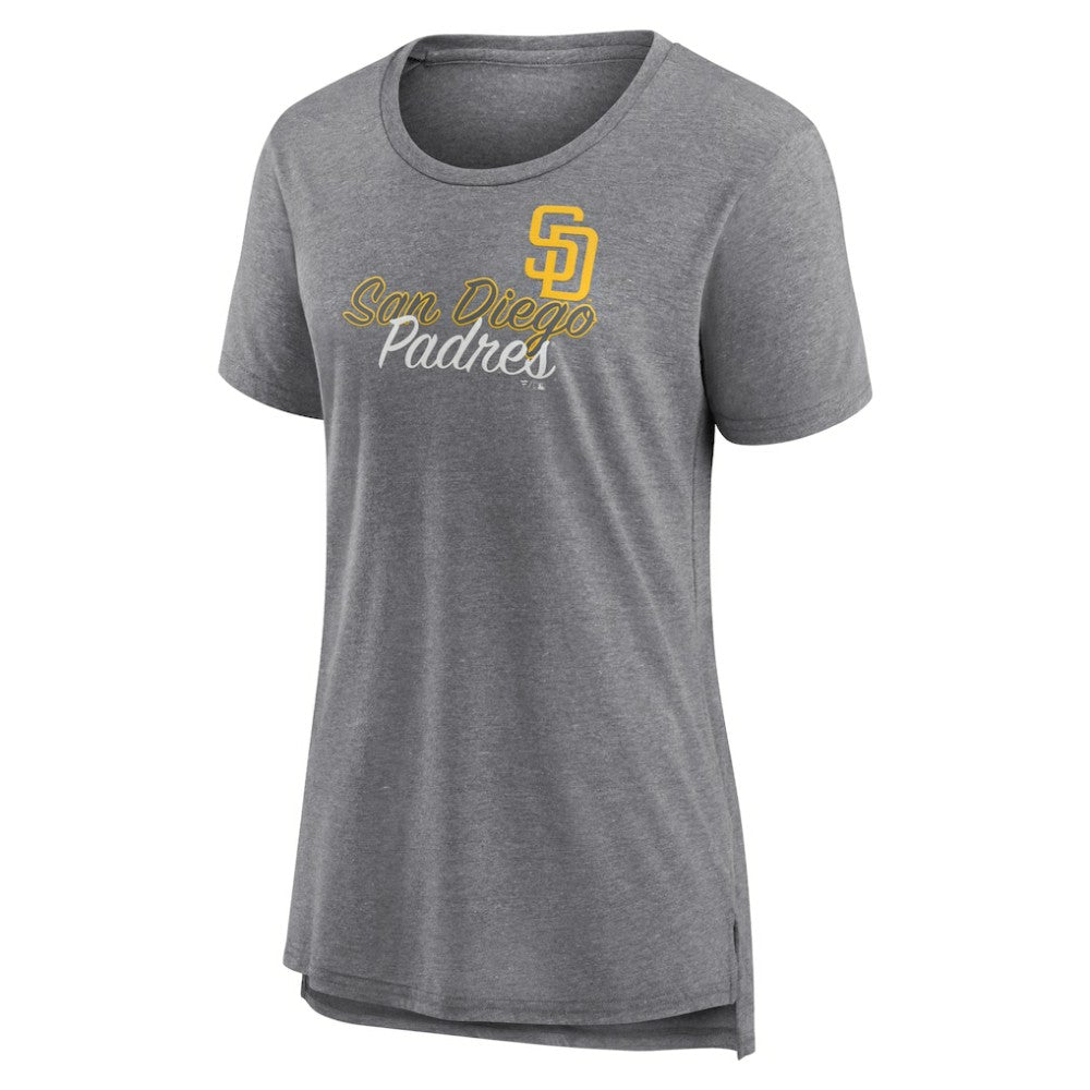 San Diego Padres Women's Practice Time Tri-Blend T-Shirt - Gray - MLB on Sale