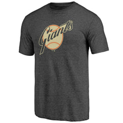 San Francisco Giants Cooperstown Official Logo Tri-Blend T-Shirt - Charcoal - MLB Online