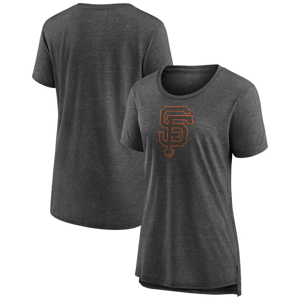 San Francisco Giants Women's Weathered Official Logo Tri-Blend T-Shirt - Gray - MLB Online