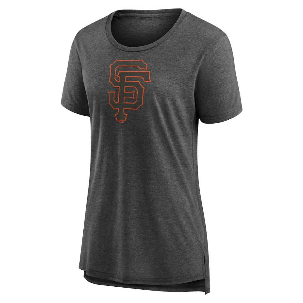 San Francisco Giants Women's Weathered Official Logo Tri-Blend T-Shirt - Gray - MLB Online