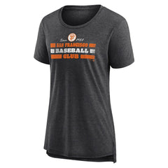 San Francisco Giants Women's Power Swing Tri-Blend T-Shirt - Gray - MLB Lifestyle