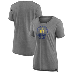 Seattle Mariners Women's Selected First Tri-Blend T-Shirt - Gray - MLB Sale