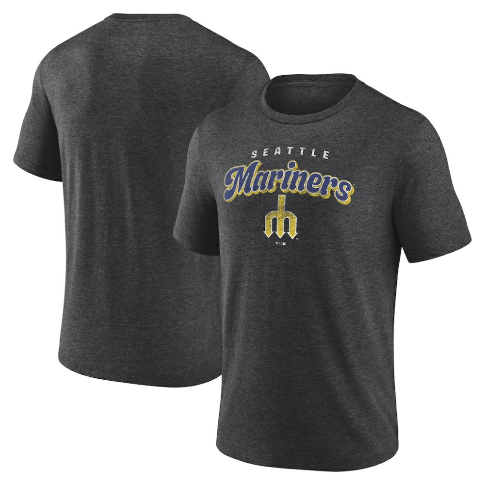 Seattle Mariners Wonderment Tri-Blend T-Shirt - Charcoal - MLB Lifestyle