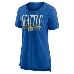 Seattle Mariners Women's Toppler Tri-Blend T-Shirt - Royal - MLB Lifestyle