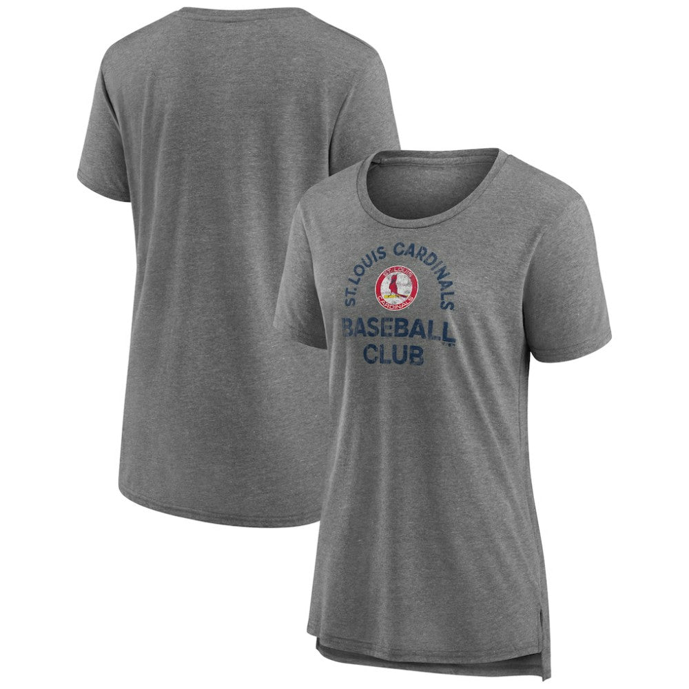 St. Louis Cardinals Women's Selected First Tri-Blend T-Shirt - Gray - MLB on Sale