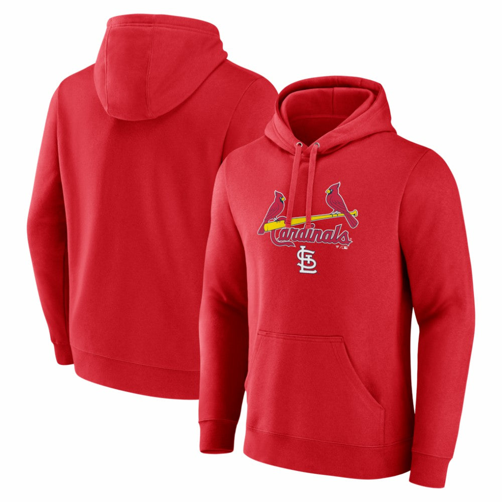 St. Louis Cardinals Team Lockup Pullover Hoodie - Red - MLB on Sale