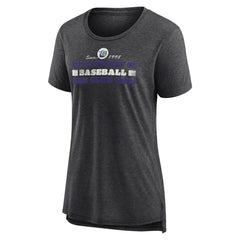 Tampa Bay Rays Women's Power Swing Tri-Blend T-Shirt - Gray - MLB Lifestyle
