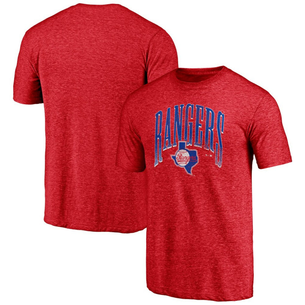 Texas Rangers Line Corps Tri-Blend T-Shirt - Red - MLB Sale