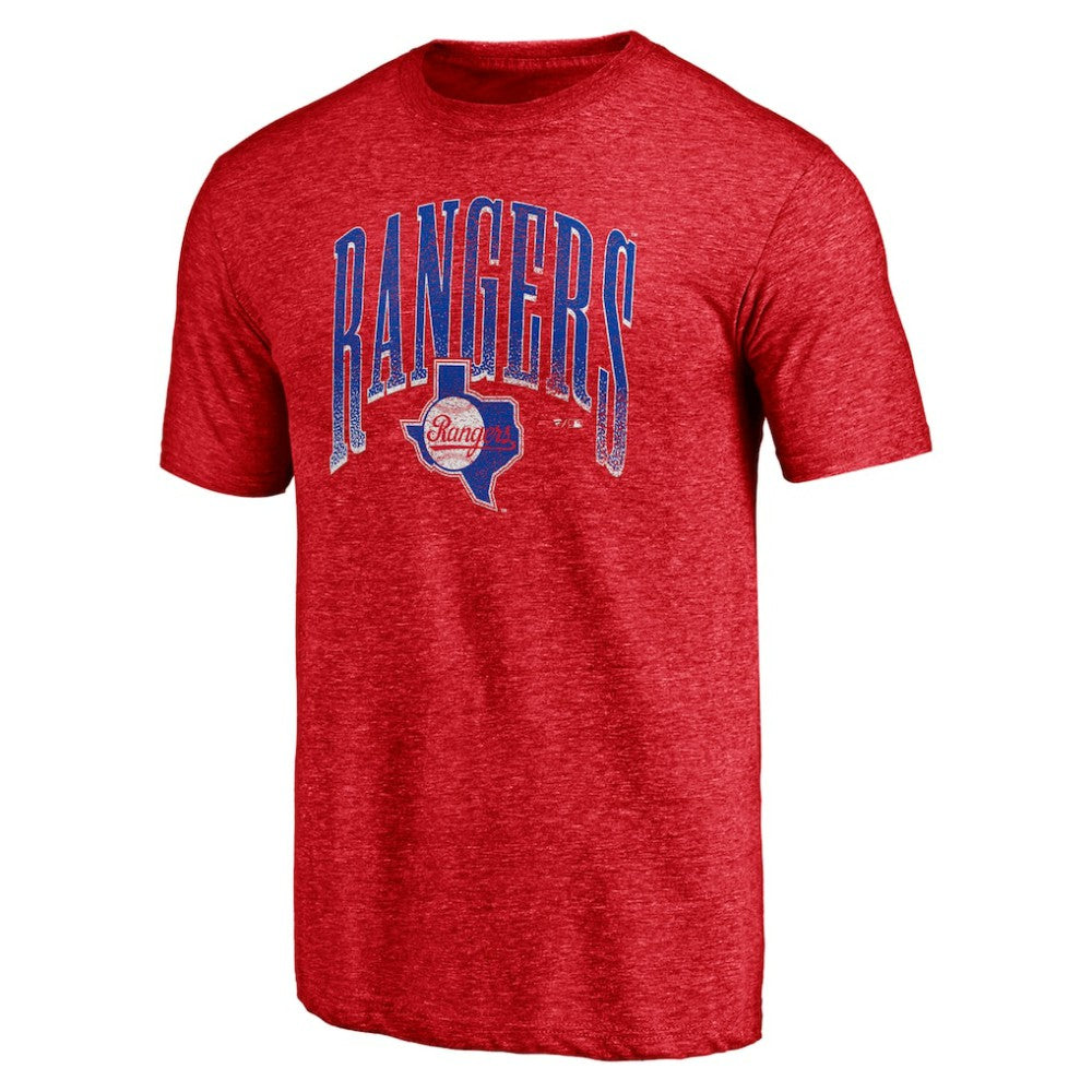 Texas Rangers Line Corps Tri-Blend T-Shirt - Red - MLB Sale