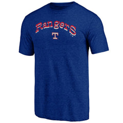 Texas Rangers Cooperstown Series Sweep Tri-Blend T-Shirt - Royal - MLB Lifestyle