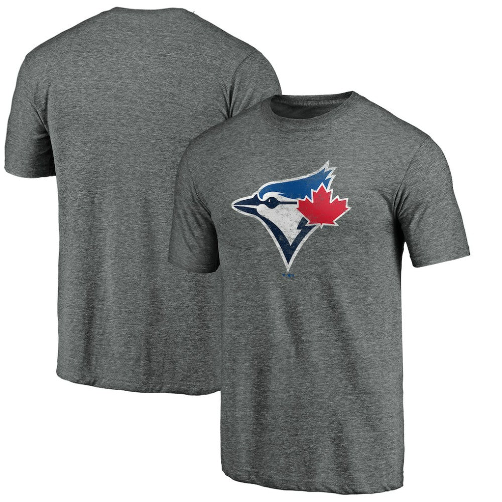 Toronto Blue Jays Weathered Official Logo Tri-Blend T-Shirt - Heather Gray - MLB Online