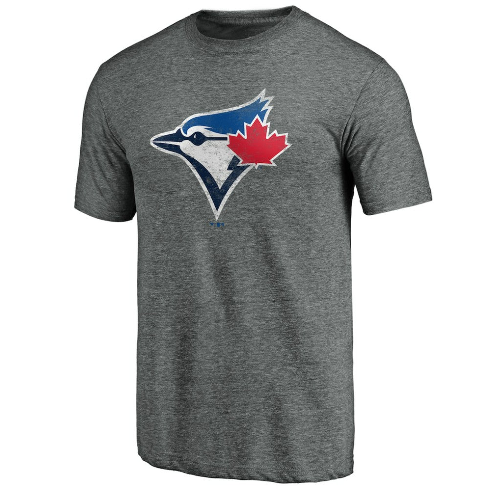 Toronto Blue Jays Weathered Official Logo Tri-Blend T-Shirt - Heather Gray - MLB Online