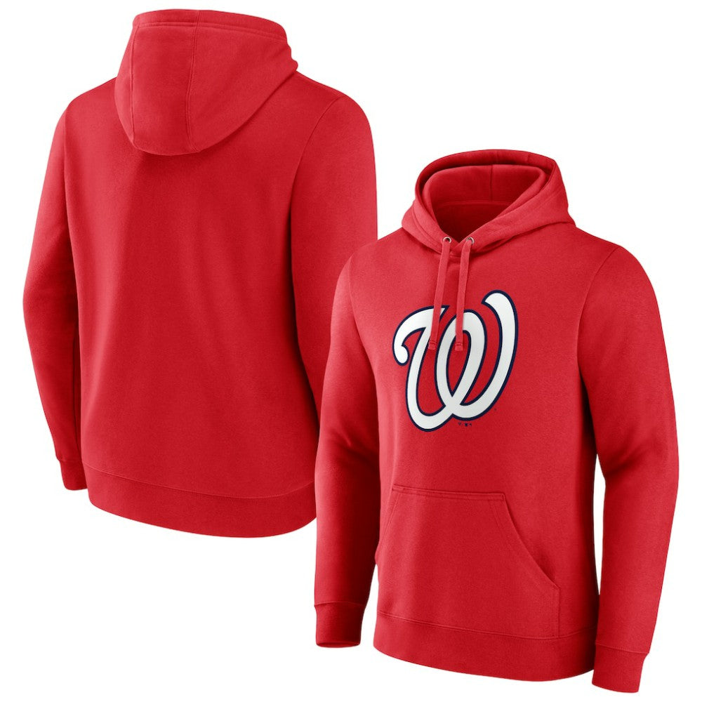 Washington Nationals Official Logo Pullover Hoodie - Red - MLB Discount