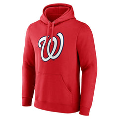 Washington Nationals Official Logo Pullover Hoodie - Red - MLB Discount