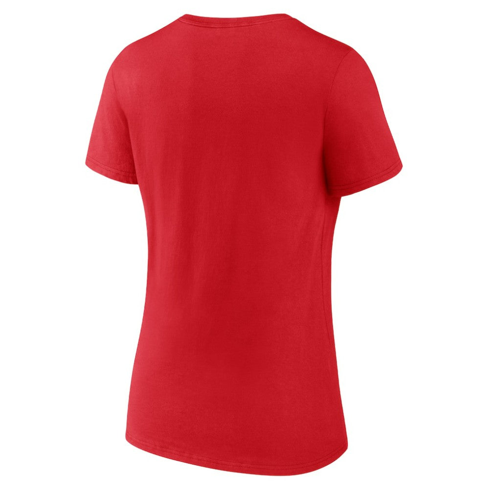 Washington Nationals Women's One And Only V-Neck T-Shirt - Red - MLB Lifestyle