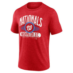 Washington Nationals Badge of Honor Tri-Blend T-Shirt - Red - MLB Lifestyle