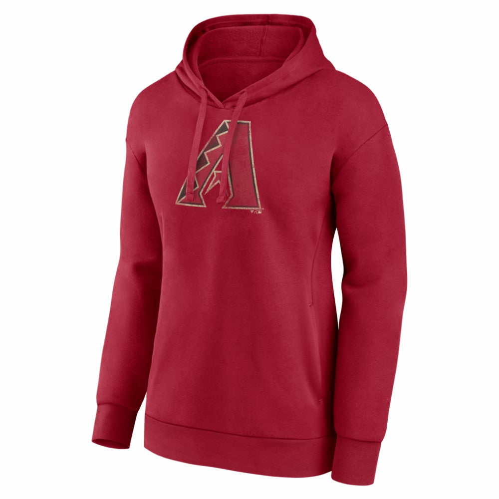 Arizona Diamondbacks Women's Distressed Team Pullover Hoodie - Red - MLB on Sale
