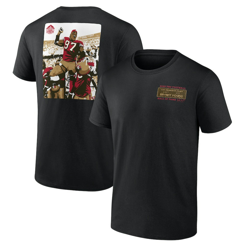 Bryant Young San Francisco 49ers Hall of Fame T-Shirt Black