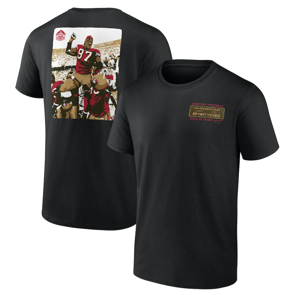 Bryant Young San Francisco 49ers Hall of Fame T-Shirt Black