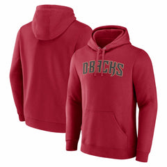 Arizona Diamondbacks Official Wordmark Pullover Hoodie - Red - MLB Lifestyle