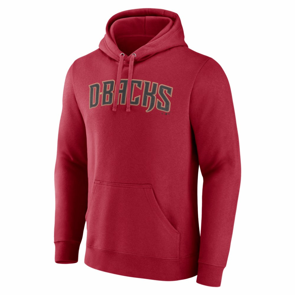 Arizona Diamondbacks Official Wordmark Pullover Hoodie - Red - MLB Lifestyle