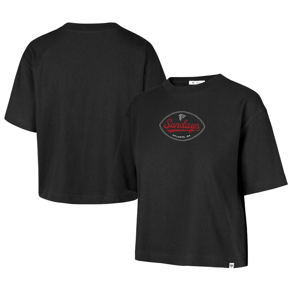 47 brand Atlanta Falcons '47 Women's Windthrow Reed City Sundays T-Shirt Black