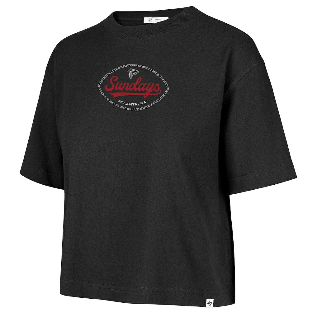 47 brand Atlanta Falcons '47 Women's Windthrow Reed City Sundays T-Shirt Black