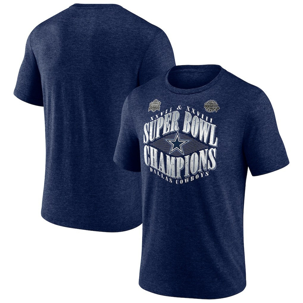 Dallas Cowboys Old Fashioned Tri-Blend T-Shirt Navy