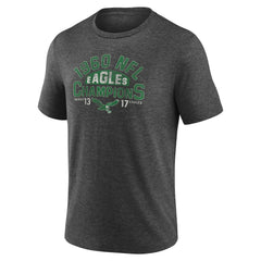 Philadelphia Eagles Old Fashioned Tri-Blend T-Shirt Charcoal