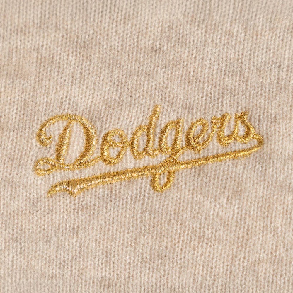 Los Angeles Dodgers Lusso Women's Beatriz Cashmere Pullover Hoodie - Natural - MLB Discount