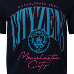 Manchester City Sport Design Sweden Hometown Hero Graphic T-Shirt Navy