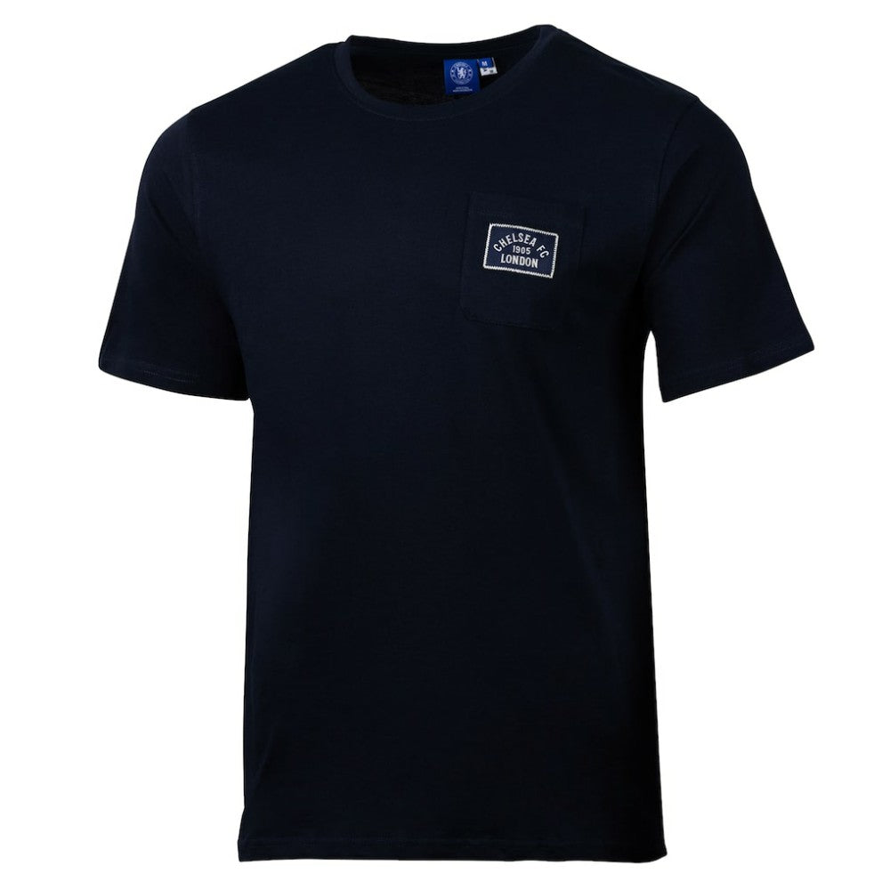 Chelsea Sport Design Sweden Relaxed Post Match Pocket T-Shirt Navy