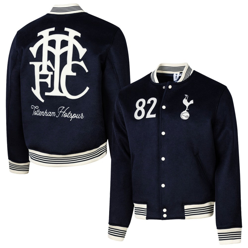 Tottenham Hotspur Sport Design Sweden Free Kick Wool Varsity Jacket Navy