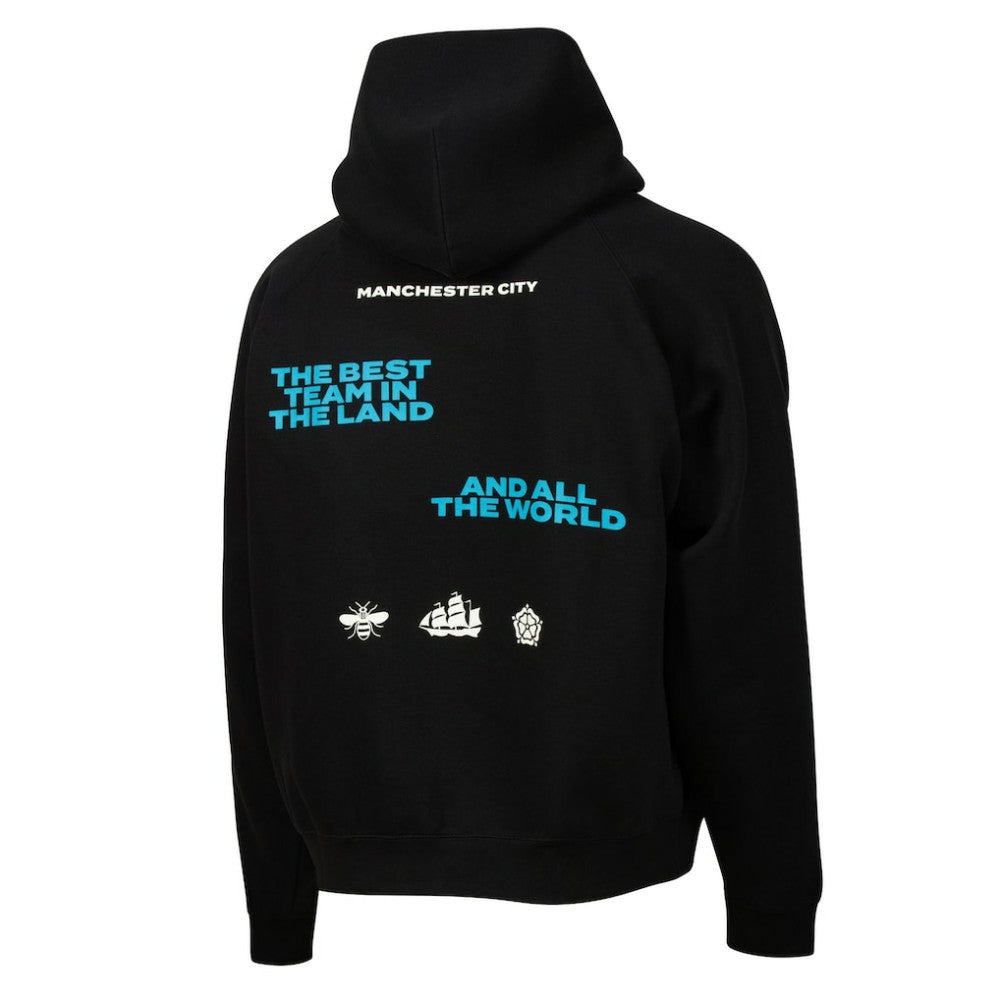 Manchester City Sport Design Sweden Overtime Oversized Raglan Hoodie Black