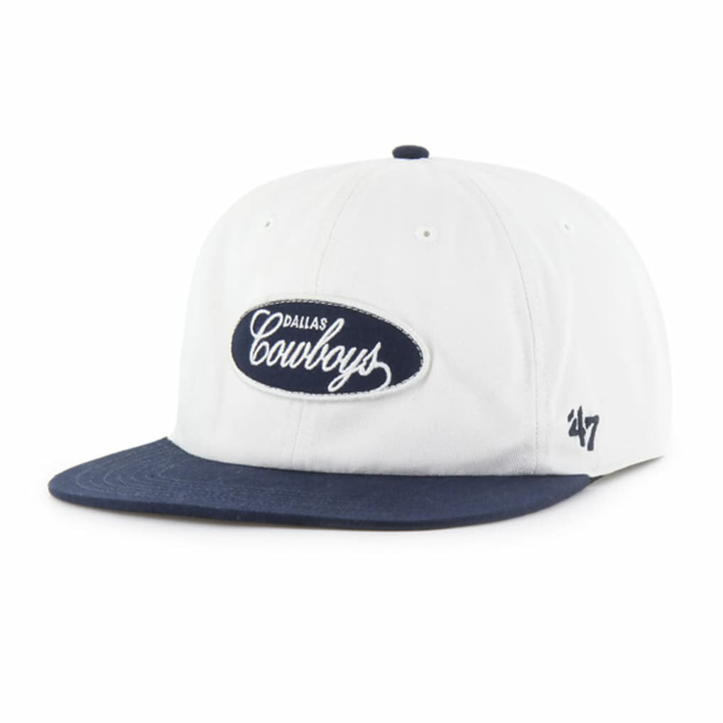 47 brand Dallas Cowboys '47 Foundational Captain Snapback Hat White/Navy