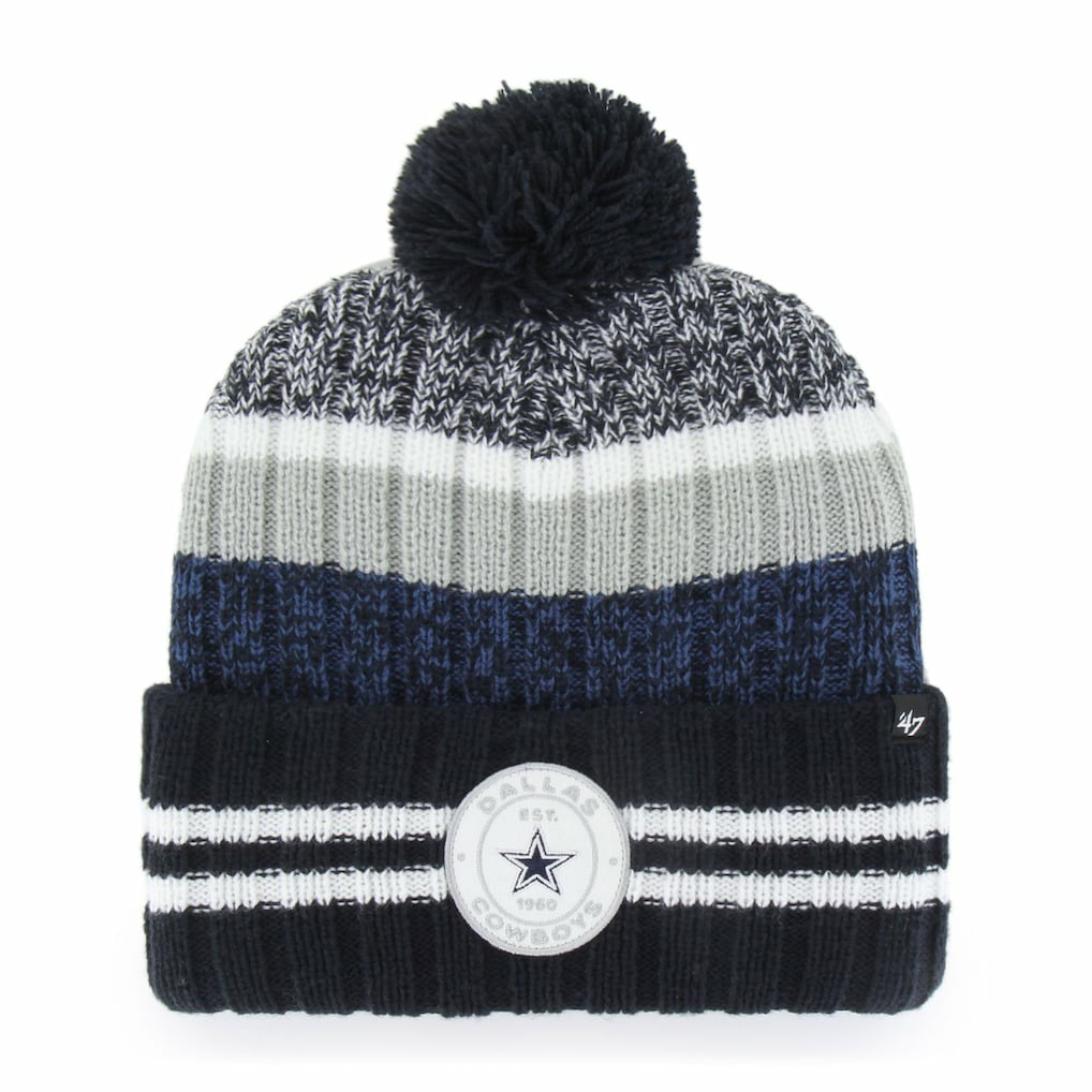 47 brand Dallas Cowboys '47 Quiver Cuffed Pom Knit Hat Navy